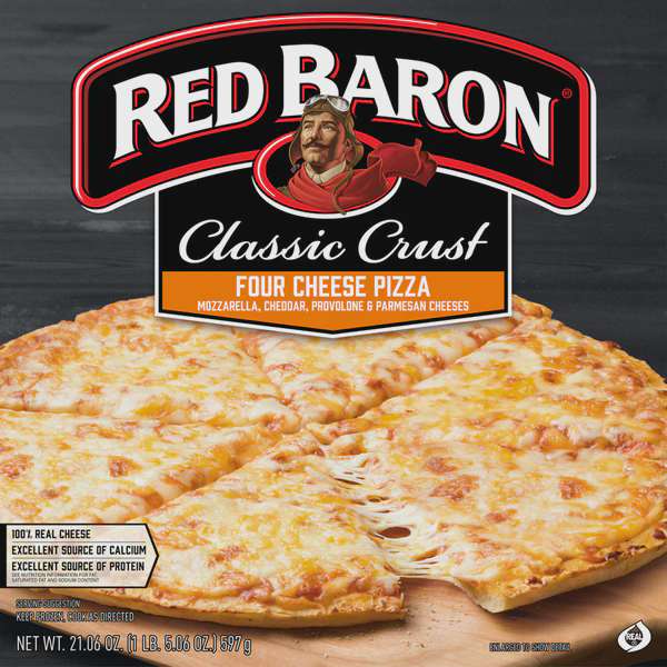 Red Baron 4 Cheese Classic Crust Pizza Box