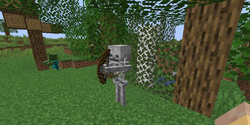 picture of skeleton monster in minecraft